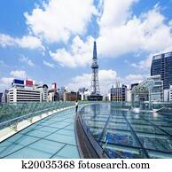 Nagoya downtown daytime, Japan City