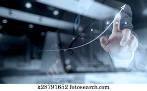 obchodník, robotník, postup, s, najnovší, módny, počítač, a, zalezitost strategy, tak, pojem