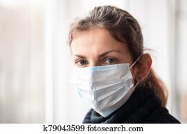 Woman with virus protection mask against pandemic of coronavirus COVID-19 Woman with virus protection mask against pandemic of coronavirus COVID-19