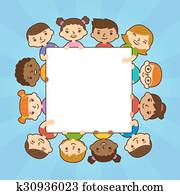 만화, 아이들, 보유, 기치