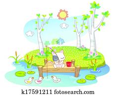 面白い 釣り クリップアート 切り張り イラスト 絵画 集 K Fotosearch