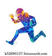 Abstract american football player Abstract american football player