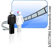 boda, vídeo, plano de fondo