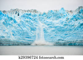 geleira, Calving, -, fenômeno natural