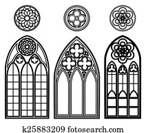 Gothic windows of cathedrals Gothic windows of cathedrals