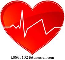 Heart pulse logo
