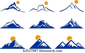 montanha, ícones