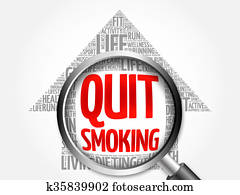 Quit Smoking arrow word cloud