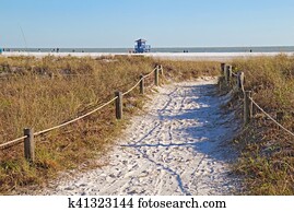 sarasota walkway siesta key beach florida fotosearch