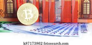 健康診断, bitcoin., 事実上, crypto, 通貨, coin., blockchain, technology.