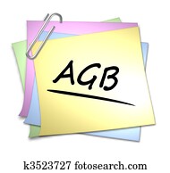 alemão, memorando, com, clipe para papel, -, AGB