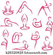 big set of yoga symbols big set of yoga symbols