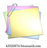 Blank Memo with Paper Clip
