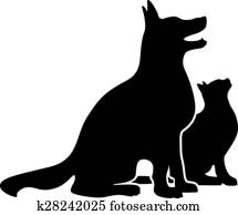 Dog and Cat Silhouette