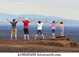 Family Enjoying View on Vacation Family Enjoying View on Vacation