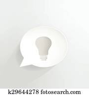 Light bulb with bright idea Clipart | lb01p025 | Fotosearch