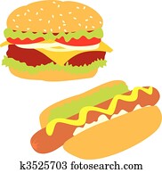 Hamburger Clipart | k8405341 | Fotosearch