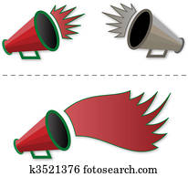 Megaphone shout-out Megaphone shout-out