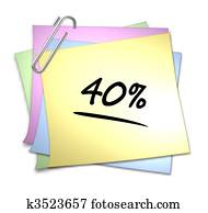 Memo with Paper Clip - 40 %