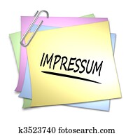 Memo with Paper Clip - Impressum