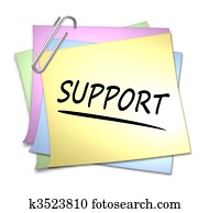 Memo with Paper Clip - Support