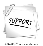 memorando, com, clipe para papel, -, apoio