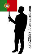 silueta, com, a, bandeira, de, portugal silueta, com, a, bandeira, de, portugal