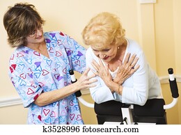 terapia física, -, ajuda, de, enfermeira