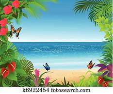 Tropical beach background Tropical beach background