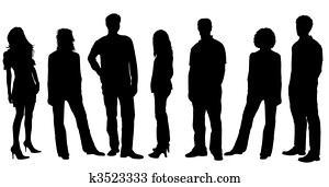 Young People Silhouettes Young People Silhouettes