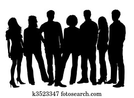 Young People Silhouettes Young People Silhouettes