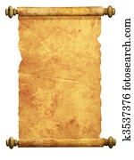 3d scroll of old parchment 3d scroll of old parchment