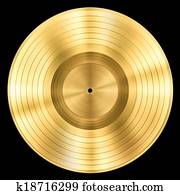 gold record music disc award isolated on black gold record music disc award isolated on black