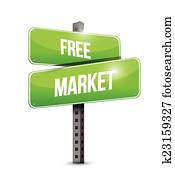 kosteloos, de straat van de markt, meldingsbord, illustratie