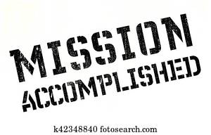 Mission accomplished stamp Mission accomplished stamp