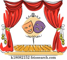 Theater stage vector illustration Theater stage vector illustration