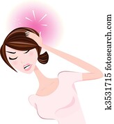 Woman with headache Woman with headache