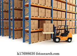 3d warehouse and forklift