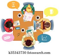 Business people having a meeting