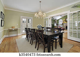 Dining room with door to patio Dining room with door to patio