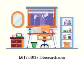 Home or office workplace interior design Home or office workplace interior design