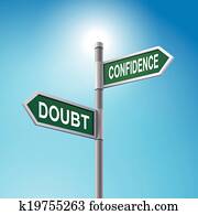 3d, תמרור, לומר, פקפק, ו, אמון