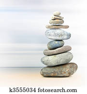 Balance tower of spa rocks Balance tower of spa rocks
