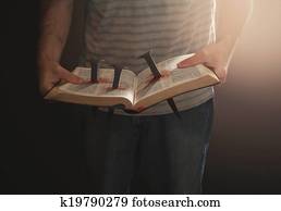 biblia, con, clavos