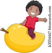 Boy on Mango Boy on Mango