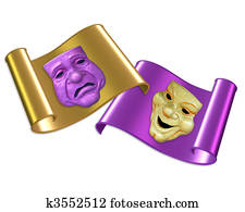 Comedy and tragedy masks Comedy and tragedy masks