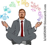 Concept of relax and work balance.