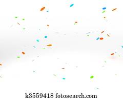 Confetti on White Background Confetti on White Background
