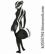 Cute Toon Figure - Skunk Cute Toon Figure - Skunk