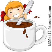 Girl with Hot Chocolate Girl with Hot Chocolate